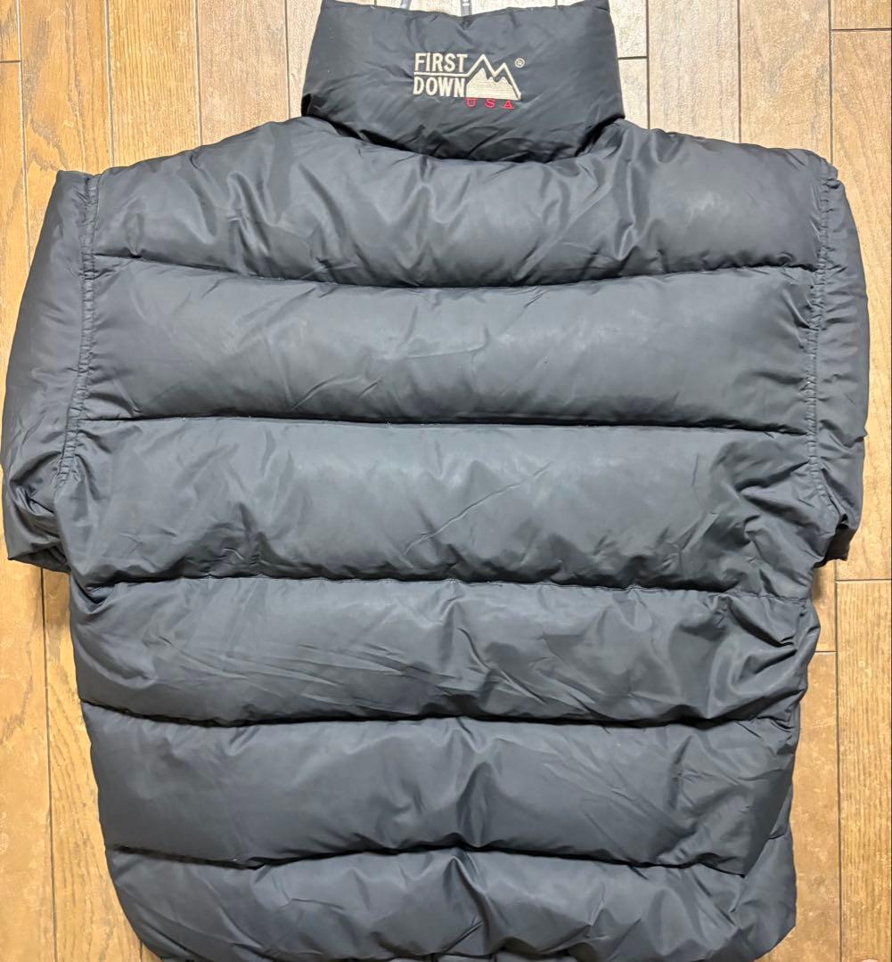 『 リバーシブル』FIRST DOWN ダウンジャケット Lグレー