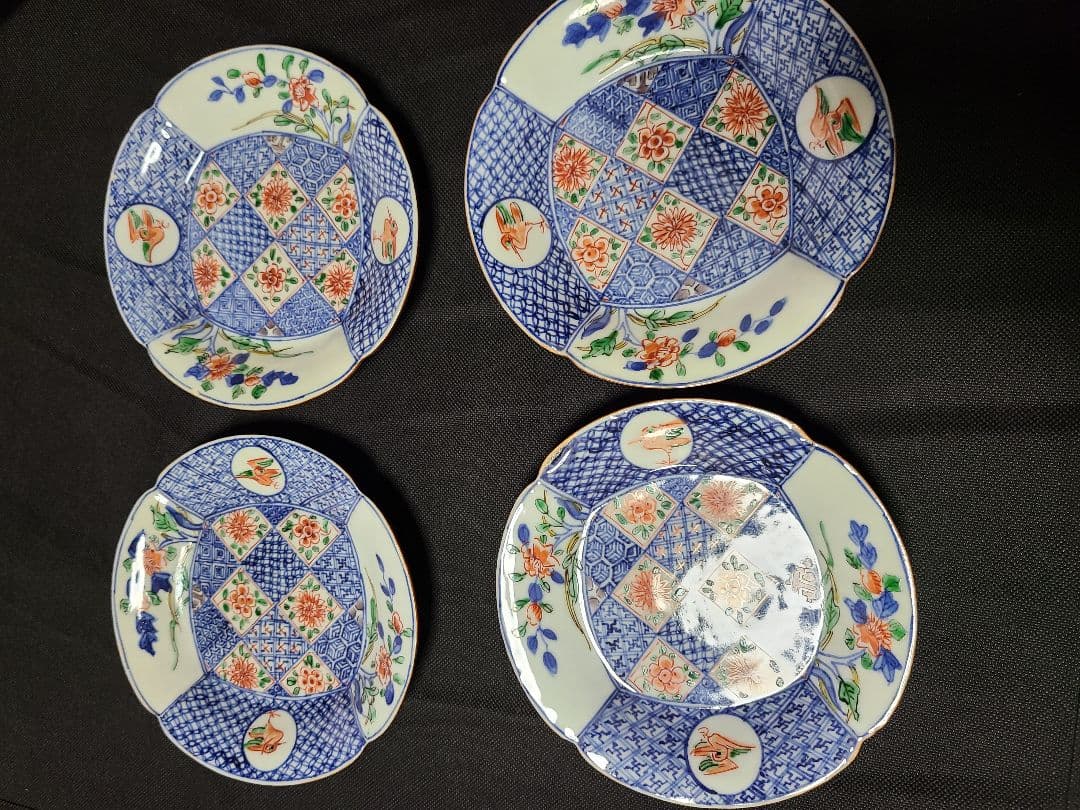 須田菁華造色絵祥瑞花鳥文皿