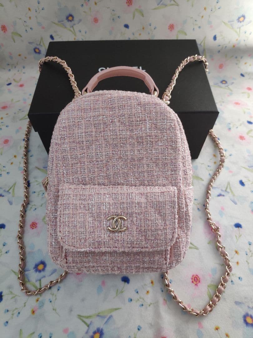 シャネル　ツイード ミニリュック　ピンク　　ノベルティ