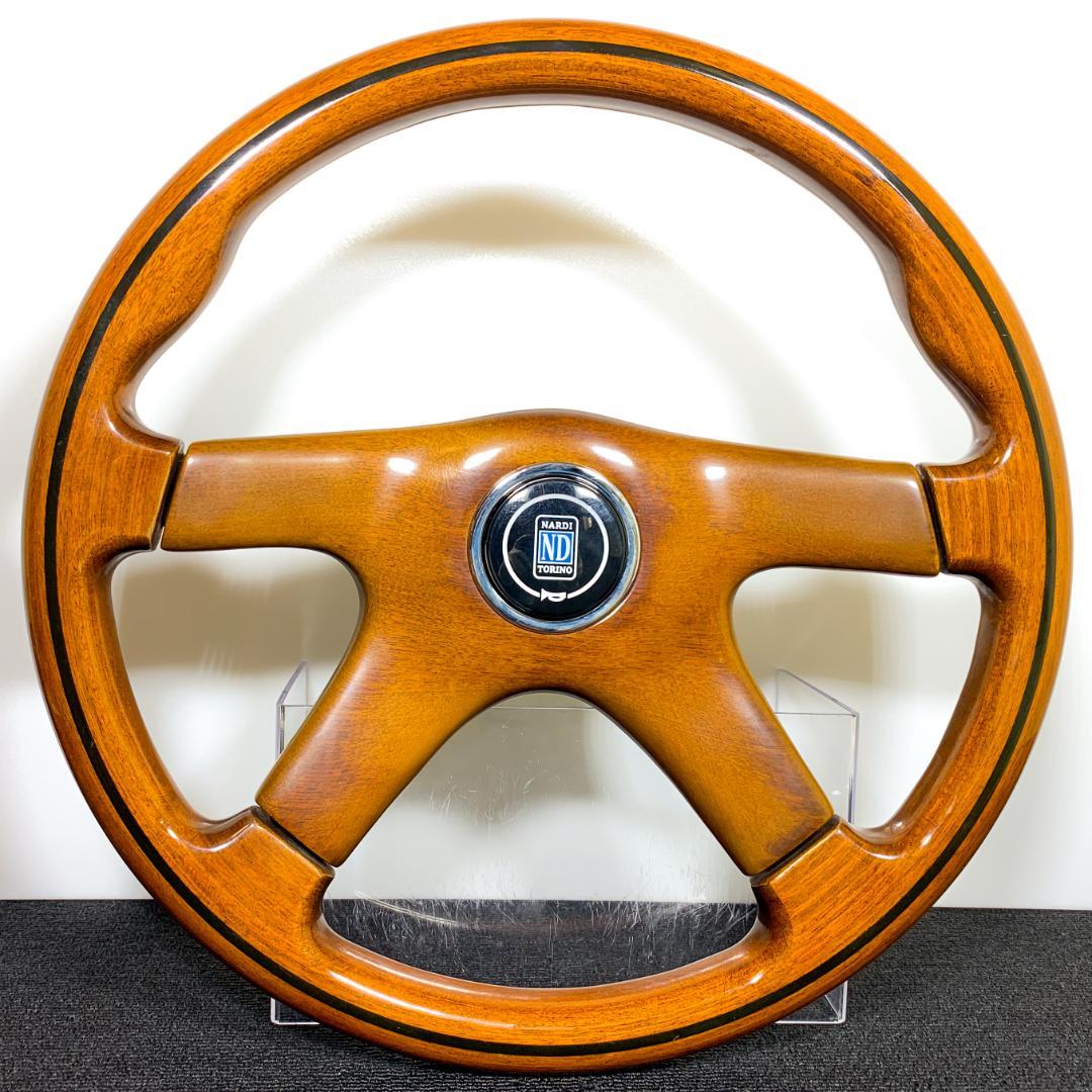 ナルディ ガラ4 ウッドステアリング タイプ4 ホーンボタン（新品おまけ）