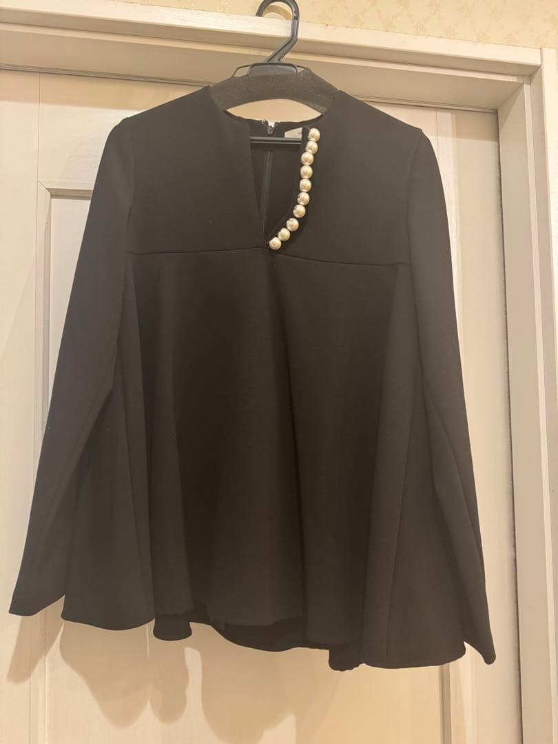 YOKO CHAN ブラック長袖ブラウス　38