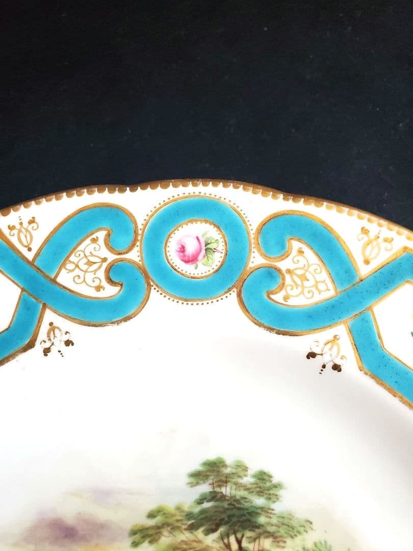 19世紀後半頃 ハンドペイントの絵皿 A