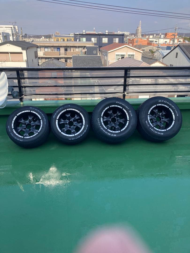 VAT69さん専用 10Jアルミホイール、BFグッドリッチタイヤ付4本セット