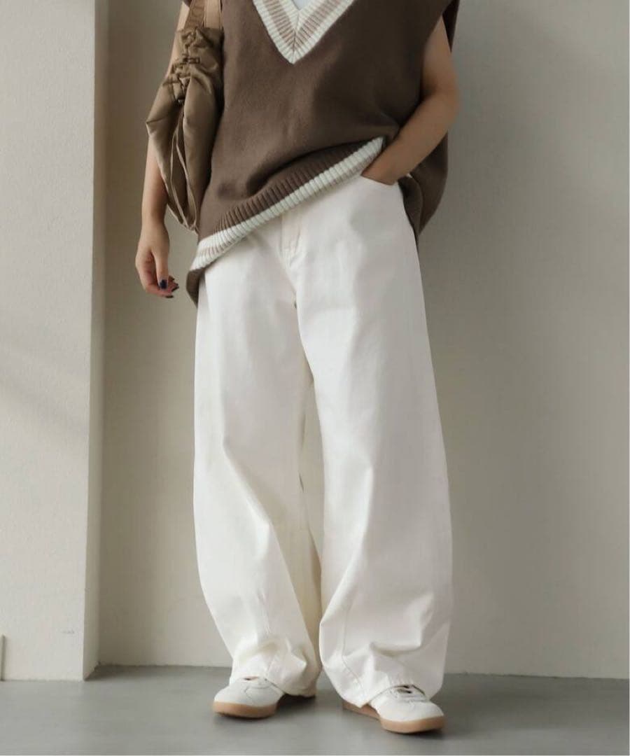 フレームワーク20チノフォルムカーヴィーパンツホワイト40