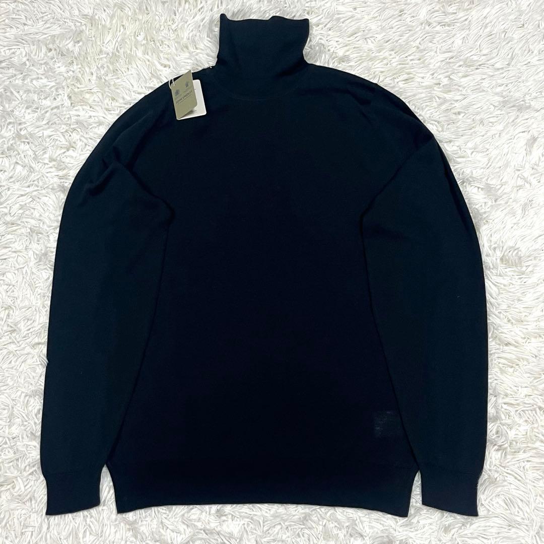 未使用品✨JOHN SMEDLEY タートルネックニット ブラック Lサイズ