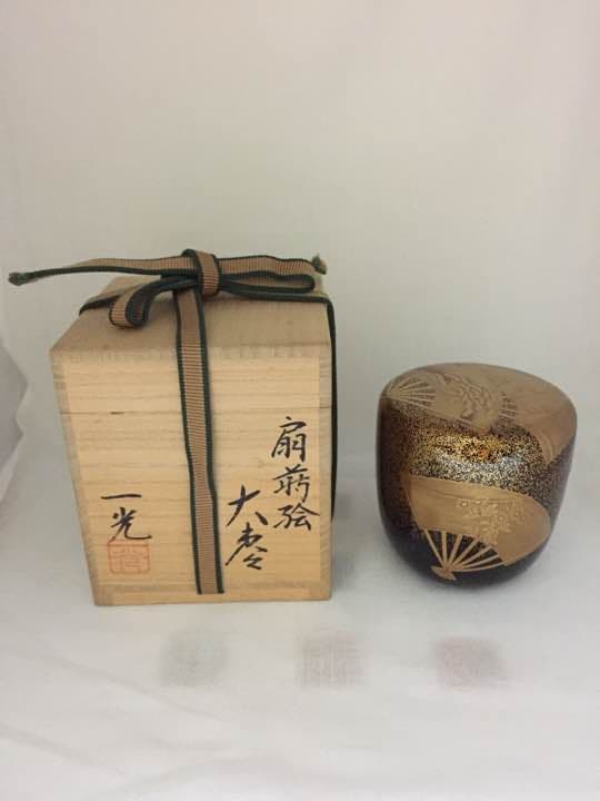茶道具 清瀬一光 扇蒔絵 大棗