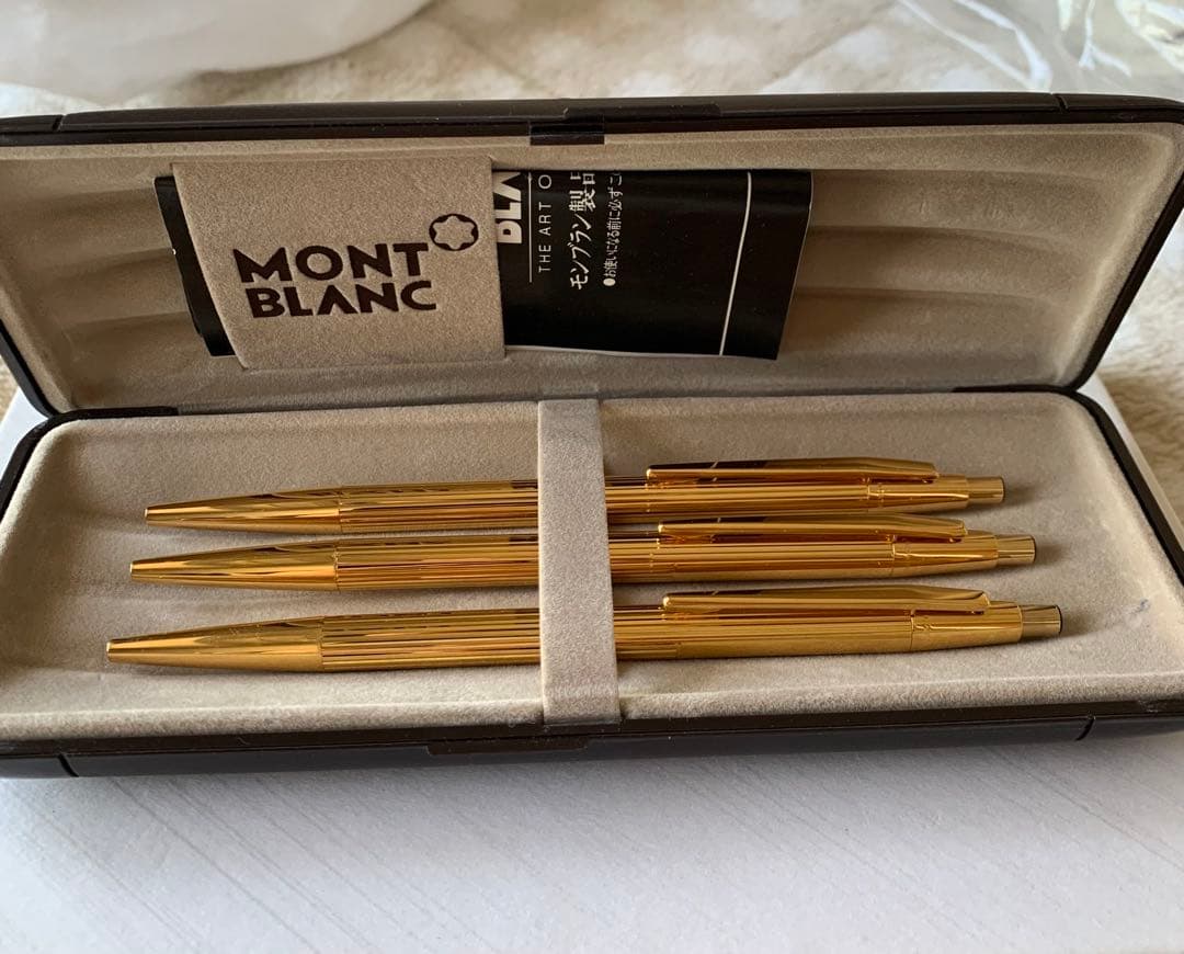 Montblanc Noblesse ゴールド ボールペン 3本セット