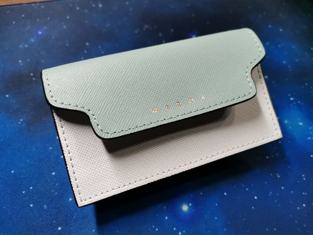 【新品・未使用品）MARNI 名刺入れ ミントグリーン/ホワイト