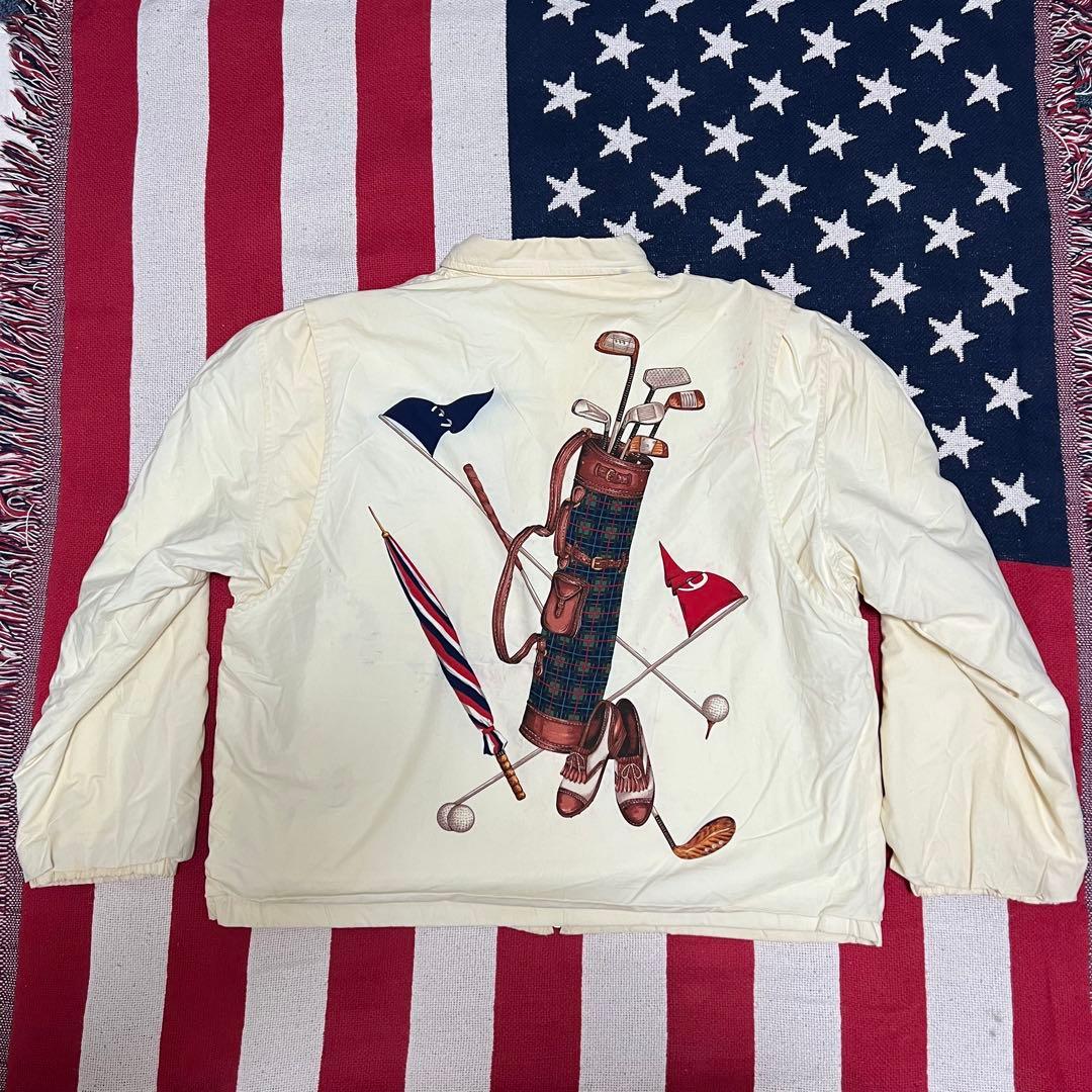 希少レア 90sラルフローレン ゴルフセット柄 スイングトップ アンチフリーズ