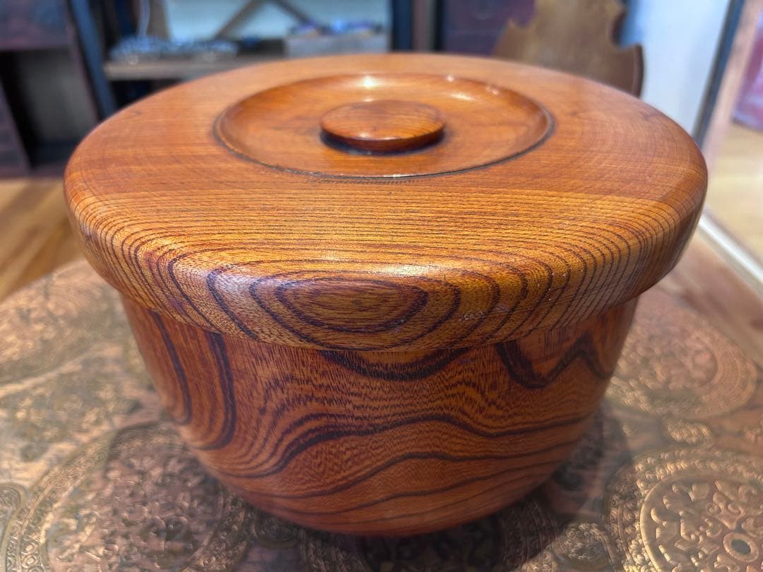 【在庫整理特価】欅 無垢材 くり抜き 茶櫃 大型 木工 民藝