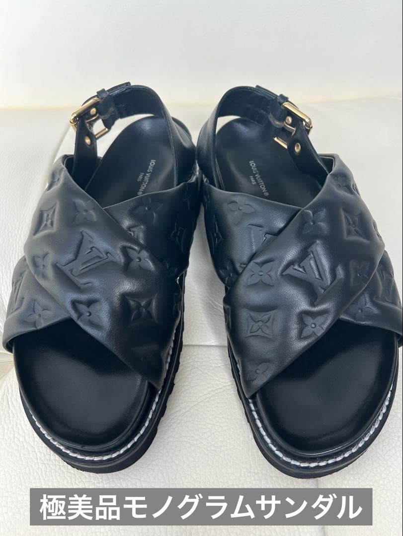 Louis Vuitton サンダル 極美品 未使用に近い 黒 サイズ３７.５