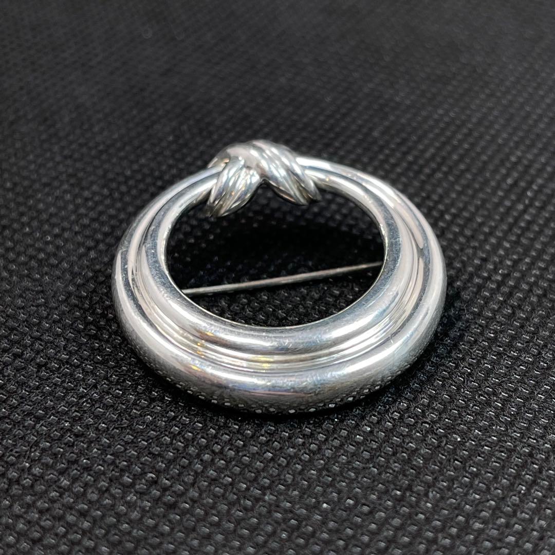 ティファニー　ブローチ　サークル　シグネチャー　シルバー　#A-106