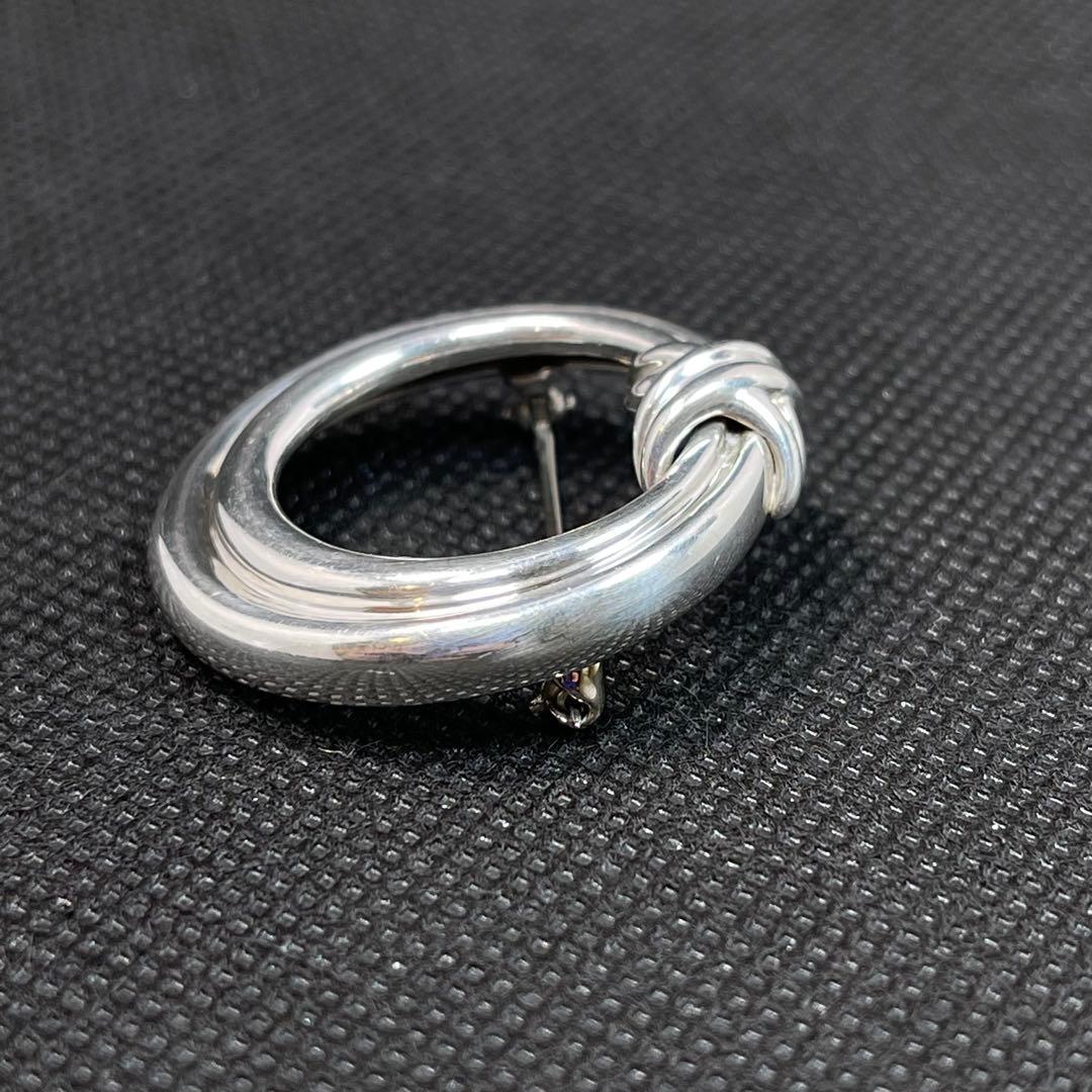 ティファニー　ブローチ　サークル　シグネチャー　シルバー　#A-106