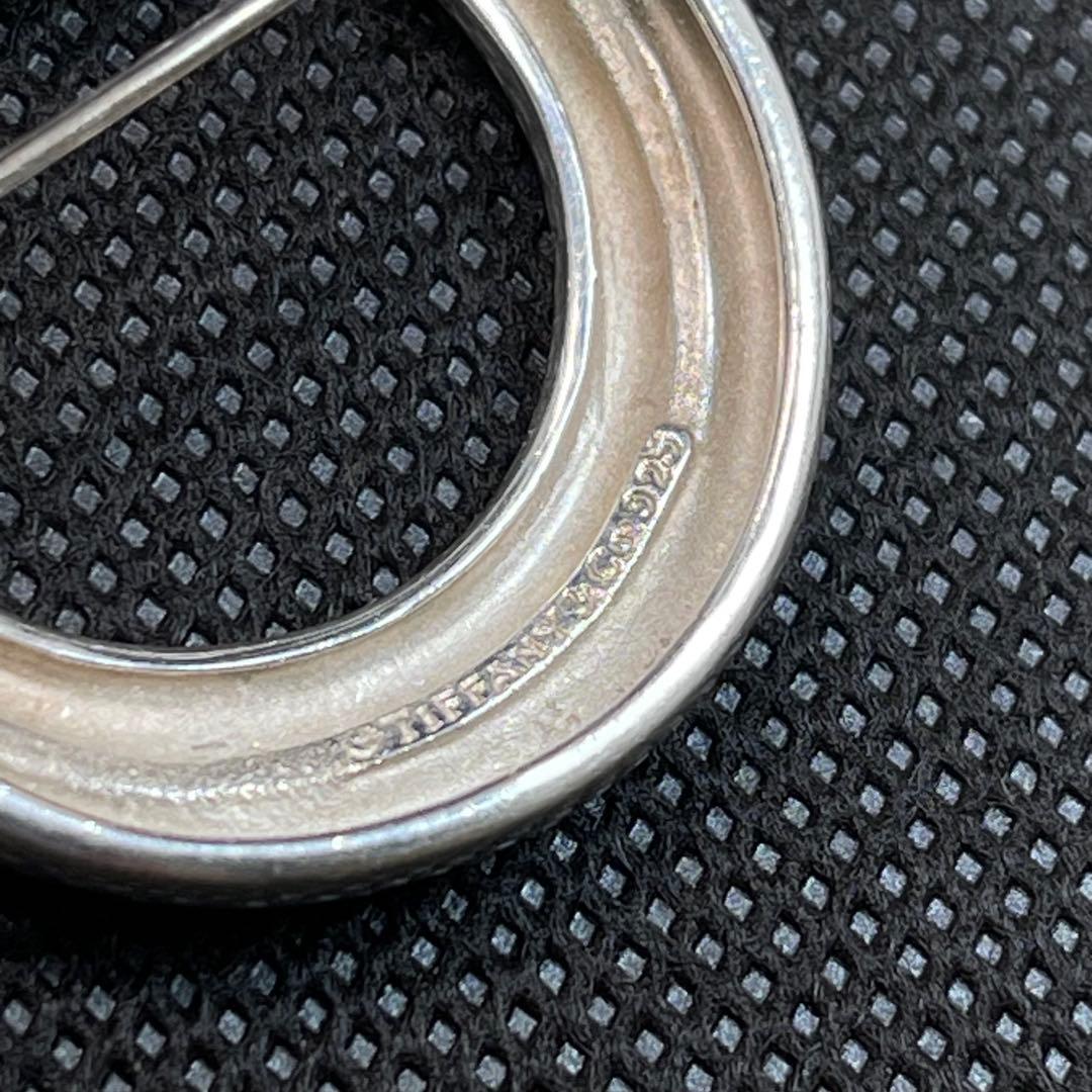 ティファニー　ブローチ　サークル　シグネチャー　シルバー　#A-106