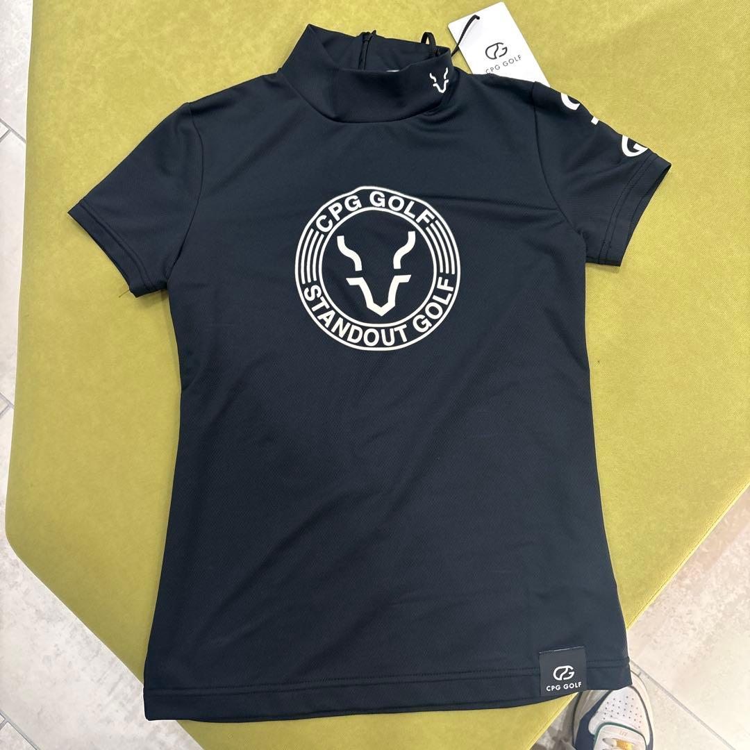 CPG GOLF 黒 スタンドアップカラー モックネック